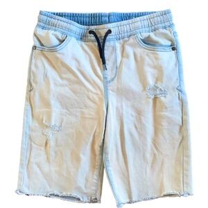 Art Class Light Blue Frayed Denim Shorts Size L (12-14)